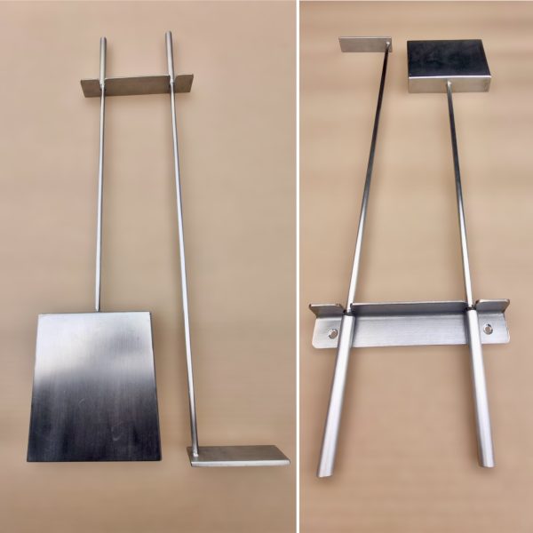 Set pala y atizador con soporte 100% acero inoxidable - Imagen 3