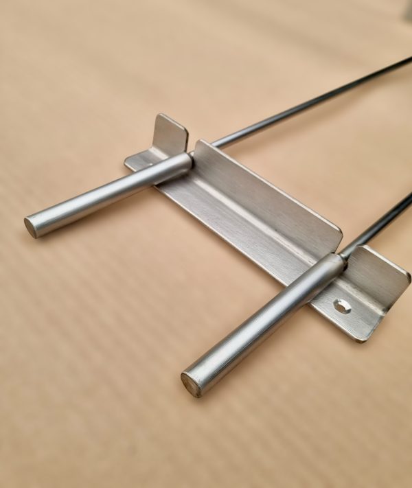 Set pala y atizador con soporte 100% acero inoxidable - Imagen 7