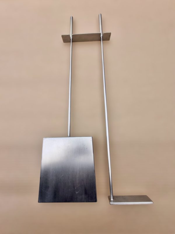 Set pala y atizador con soporte 100% acero inoxidable - Imagen 10
